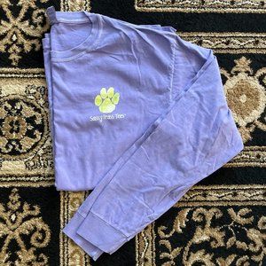 Purple Comfort Colors Long Sleeve Sassy Frass t-shirt, Size Large